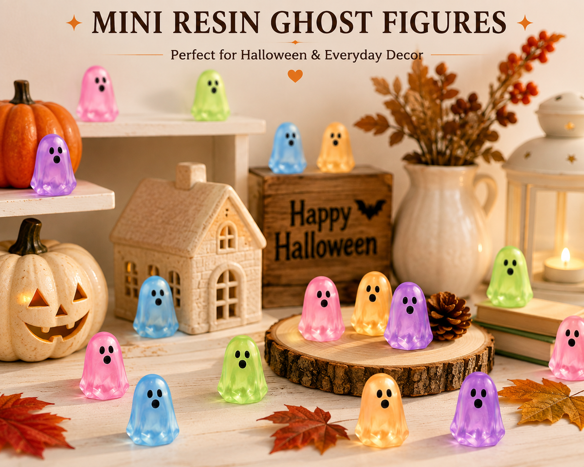 84 Tiny Glow-in-the-Dark Ghosts