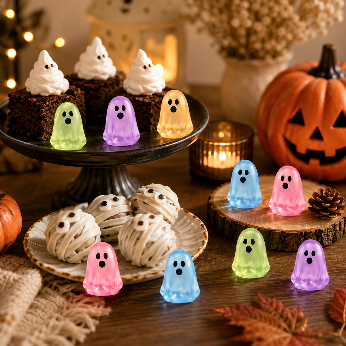 84 Tiny Glow-in-the-Dark Ghosts