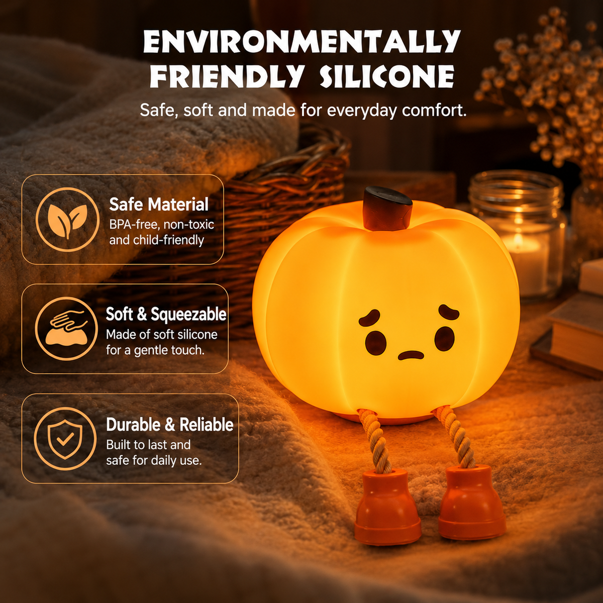 Cute Pumpkin Night Light