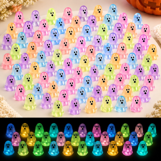 84 Tiny Glow-in-the-Dark Ghosts
