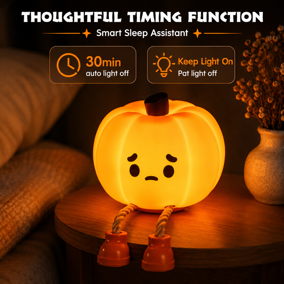 Cute Pumpkin Night Light