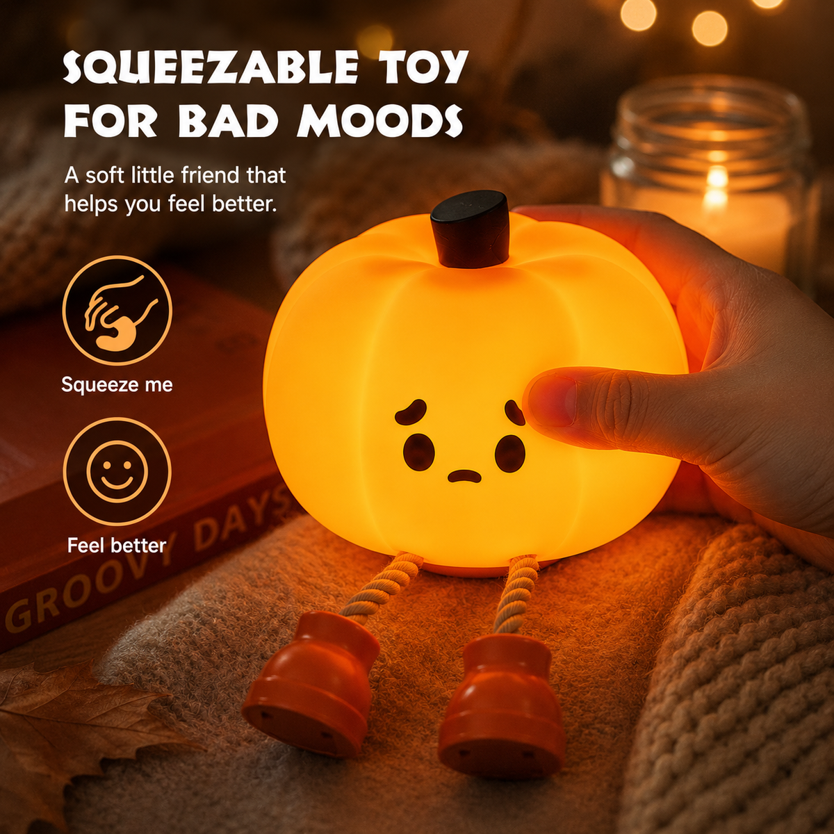 Cute Pumpkin Night Light